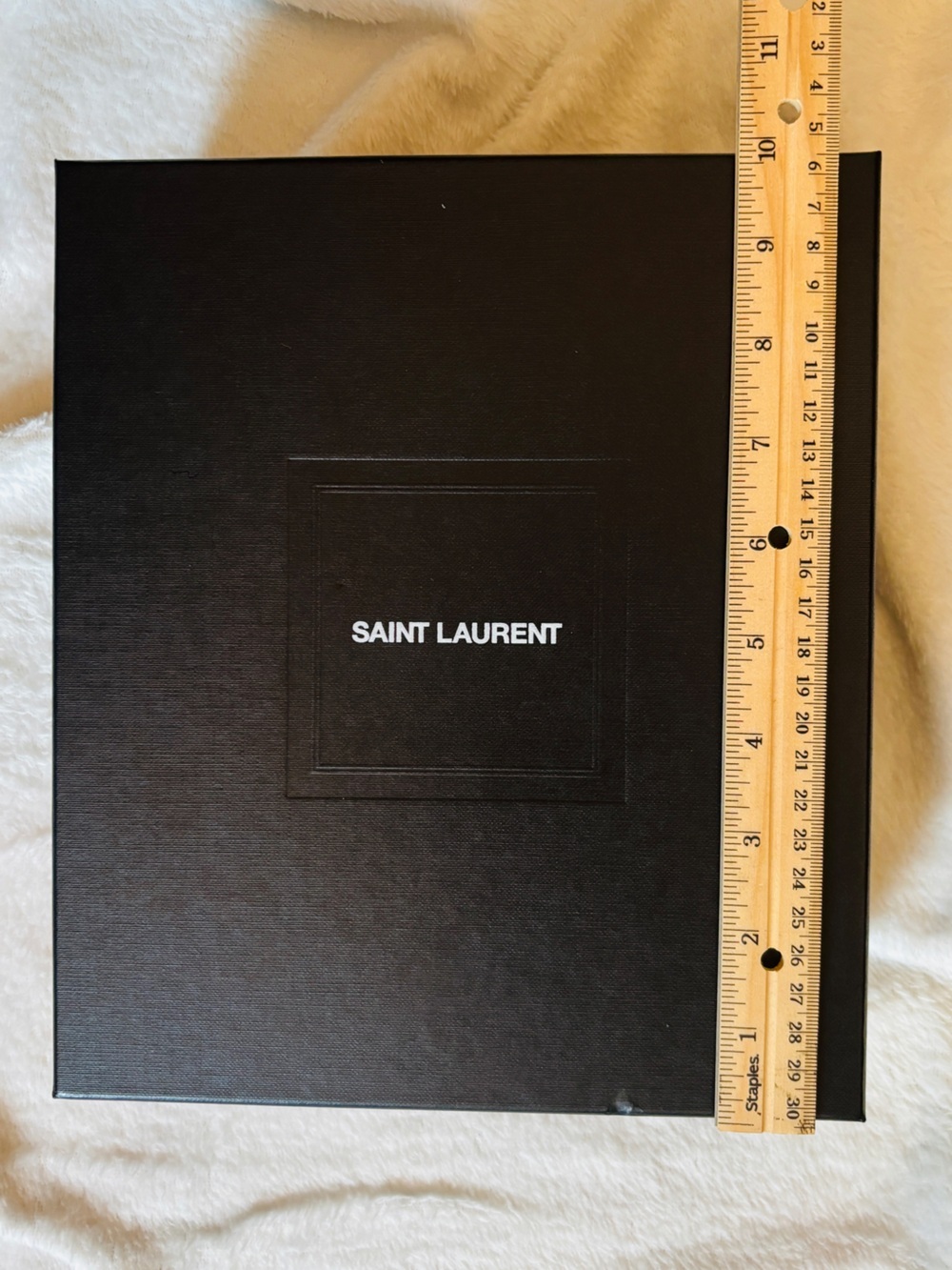 Authentic Saint Laurent YSL Black Luxury Gift Storage Box 12x9